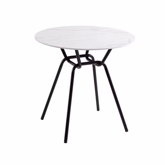 卸売高級モダンなステンレス鋼ラウンド白大理石リビングルーム家具センターティーコーヒーテーブル基本的なカスタマイズ